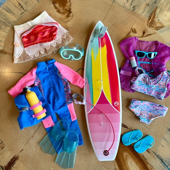 American Girl Doll Surf, Swim, and Scuba Outfits and Accessories - Picture 2 of 11